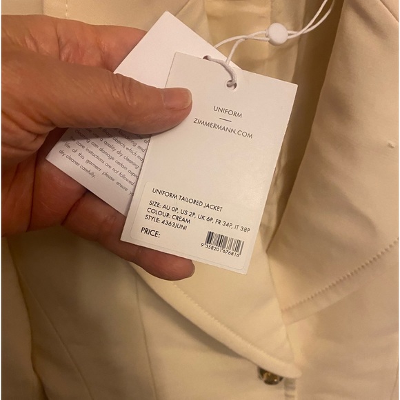 NWT Zimmermann cream color blazer. - Picture 4 of 13